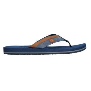 Men's Size 10.5 Traction Footbed Water Resistant Thong Sandals Navy Blue New